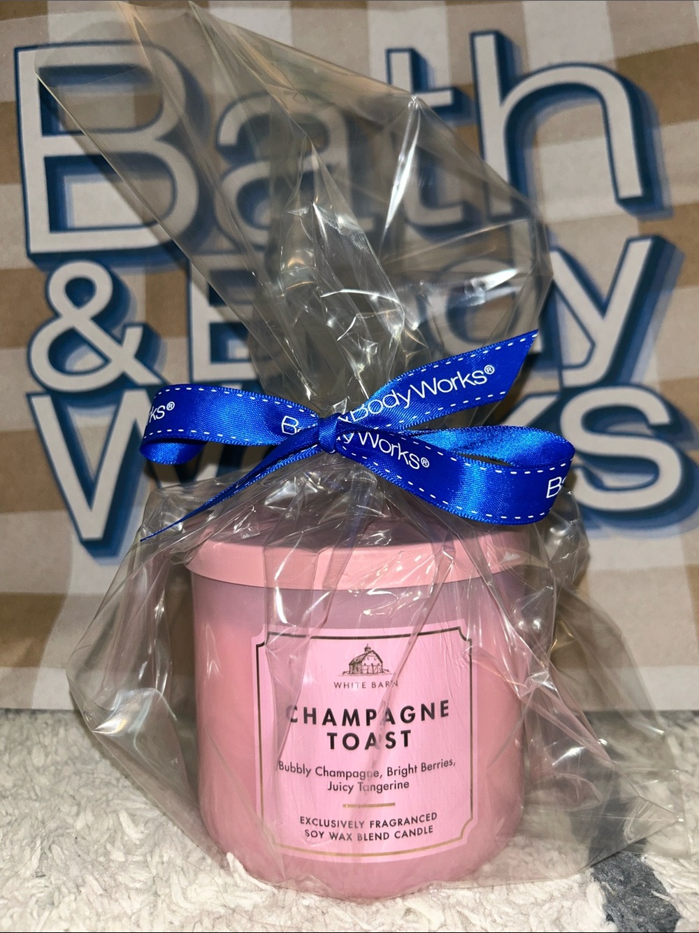 White Barn Pink Champagne Toast 3-Wick Jar Candle